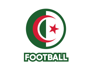 Vacation - Circle Algeria Flag logo design