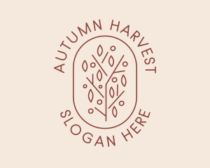 Autumn Tree Badge  logo design