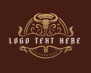 Horn - Elegant Bull Ranch logo design