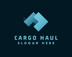 Modern Logistic Arrow logo design