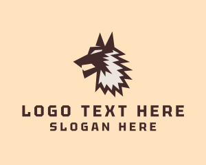 Hunting - Wild Wolf Character logo design
