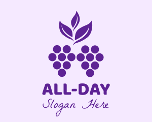 Juice Stand - Purple Organic Grapes logo design