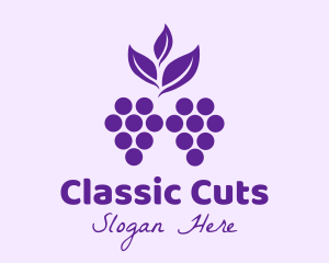 Purple Organic Grapes logo design