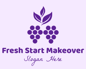 Purple Organic Grapes logo design