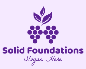 Juice Stall - Purple Organic Grapes logo design