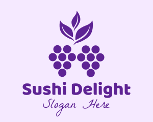 Purple Organic Grapes logo design