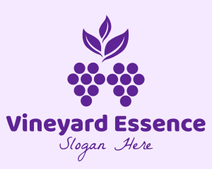 Purple Organic Grapes logo design