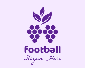 Vineyard - Purple Organic Grapes logo design