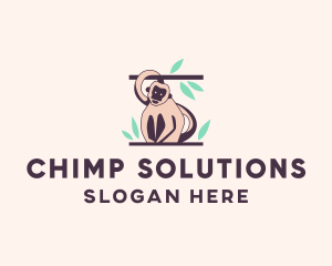 Monkey Chimp Animal logo design
