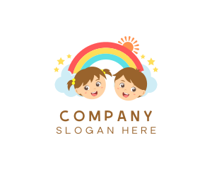 Education - Children Rainbow Kindergarten logo design