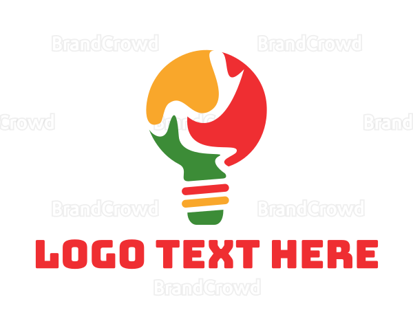 Puzzle Light Bulb Logo