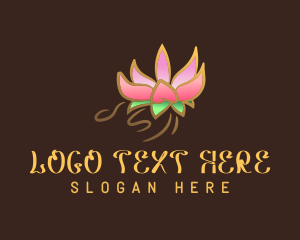 Flower Arrangement - Luxury Lotus Wellness logo design