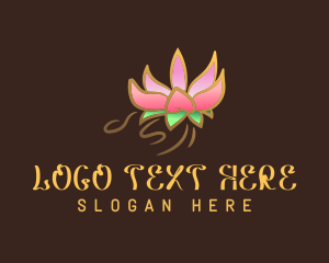Flower Market - Luxury Lotus Wellness logo design