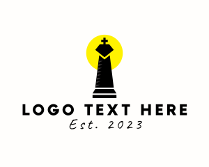 Geoemtric - King Chess Piece logo design