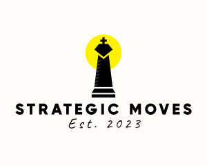 Chessboard - King Chess Piece logo design