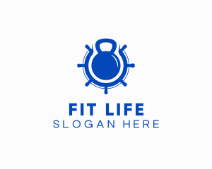 Fitness Trainer Kettlebell logo design