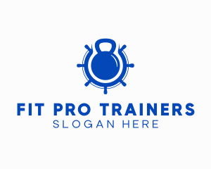 Fitness Trainer Kettlebell logo design