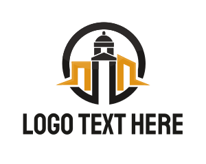 Skyline - Dome Tower Chat logo design
