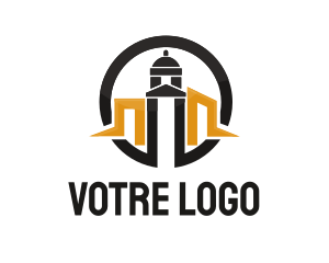 Construction - Dome Tower Chat logo design