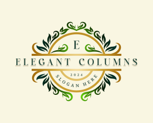 Elegant Botanical Wreath logo design