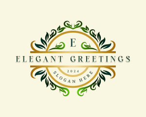 Elegant Botanical Wreath logo design