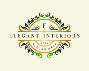 Elegant Botanical Wreath logo design