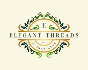 Elegant Botanical Wreath logo design