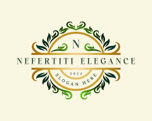 Elegant Botanical Wreath logo design