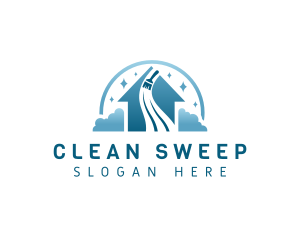 Sweep - Broom House Sweeping logo design