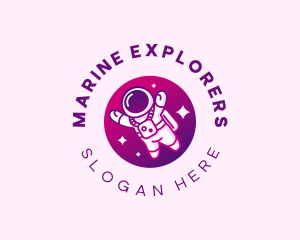 Space Astronaut Explorer logo design