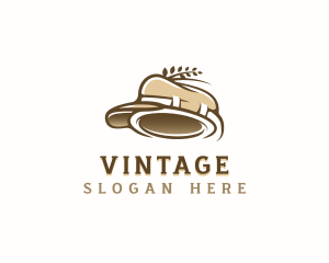Vintage Wreath Hat logo design