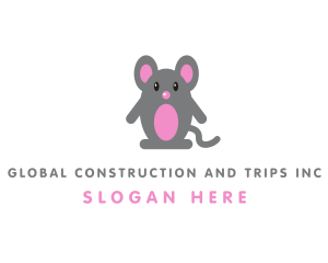 Cute Baby Mouse Logo