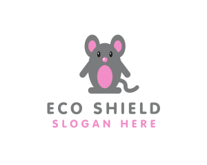 Pesticide - Cute Baby Mouse logo design