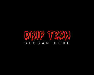 Scary Horror Drip logo design