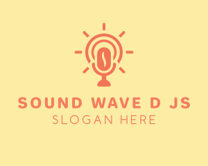 Morning - Sun Mic Podcast logo design