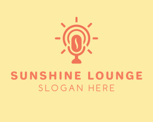 Sun Mic Podcast logo design