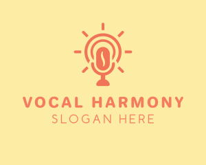 Voice - Sun Mic Podcast logo design