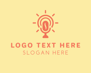 Singer - Sun Mic Podcast logo design