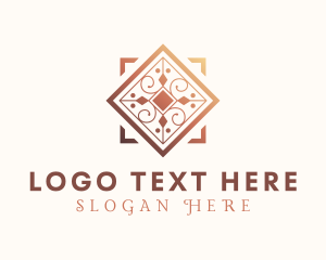 Home Improvement - Gradient Tile Floor logo design