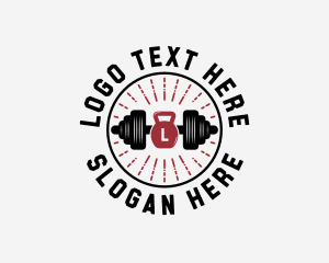 Emblem - Weights Gym Workout logo design