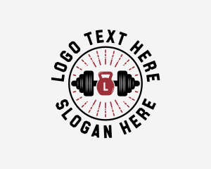 Weights Gym Workout Logo