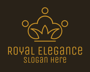 Regalia - People Crown Monoline logo design