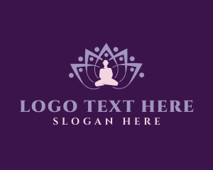 Massage - Zen Flower Meditate logo design