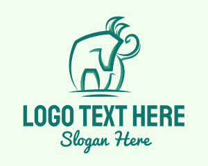 Stallion - Green Eco Horse logo design