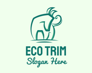 Green Eco Horse logo design