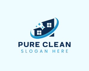 Clean Housekeeping Sparkle logo design