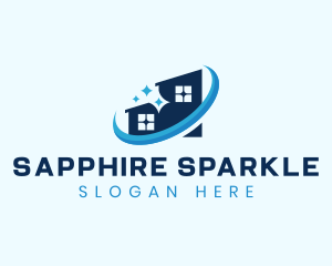 Clean Housekeeping Sparkle logo design