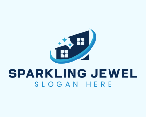 Clean Housekeeping Sparkle logo design