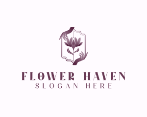 Hands Flower Spa logo design