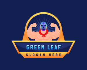 Cultural Wrestler Mask logo design